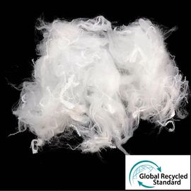 3D×64mm Solid Recycled PET Fiber Anti Distortion For Non Woven Fabric